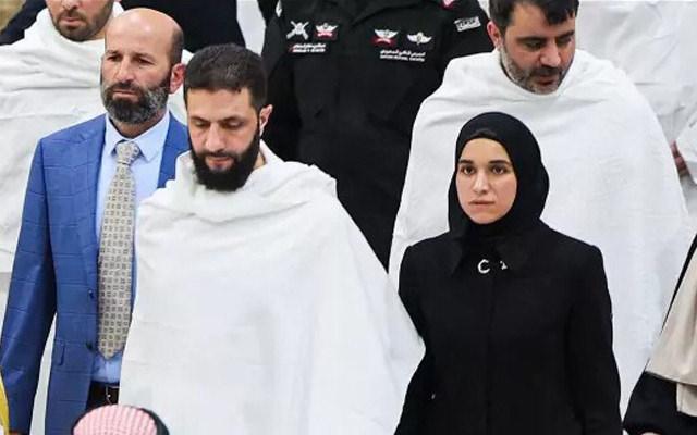 Suriye Cumhurbaşkanı Ahmet Şara ve eşi Latifa Durubi umre yaparken