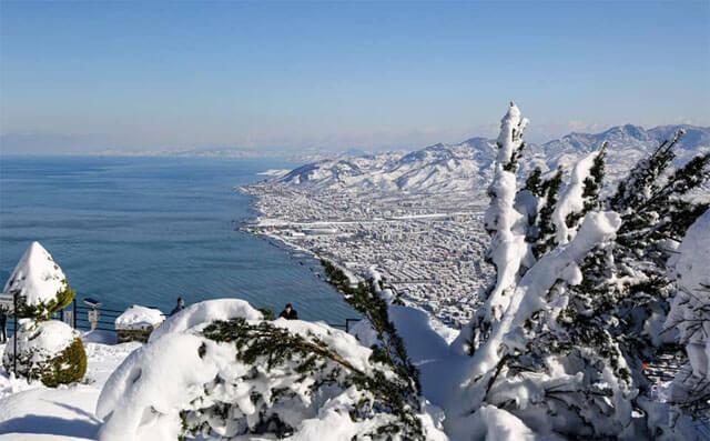 Ordu'da kar manzarası