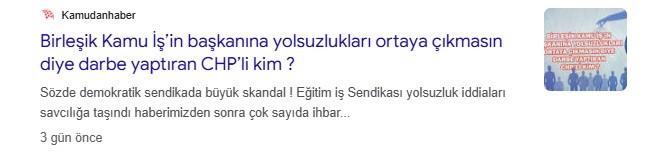 Kamudanhaber'in kaldırdığı haberin Google Aramalardaki izdüşümü