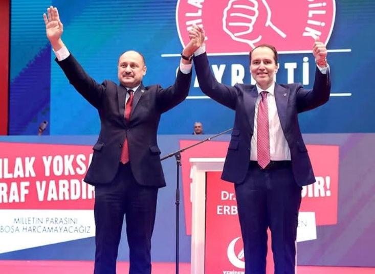 Şanlıurfa Belediye Başkanı Kasım Gülpınar ile Yeniden Refah Partisi Genel Başkanı Fatih Erbakan