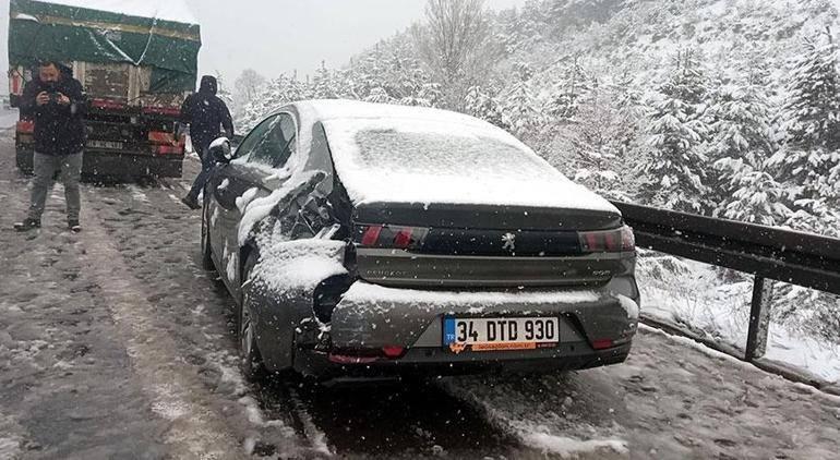 TEM Otoyolu’nun Köroğlu rampaları mevkiinde meydana gelen kaza