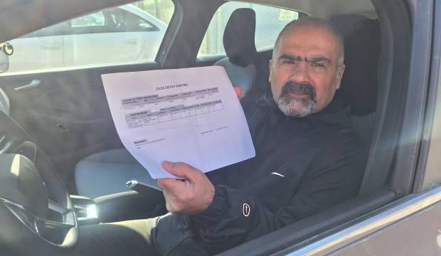 Gitmediği Şanlıurfa'da hatalı sollamadan ceza yedi