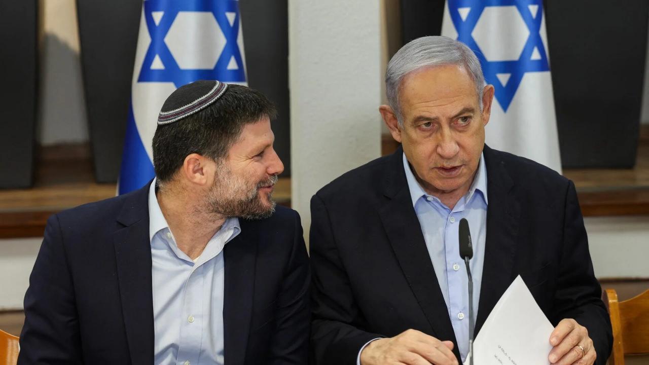  Maliye Bakanı Bezalel Smotrich ve Benyamin Netanyahu