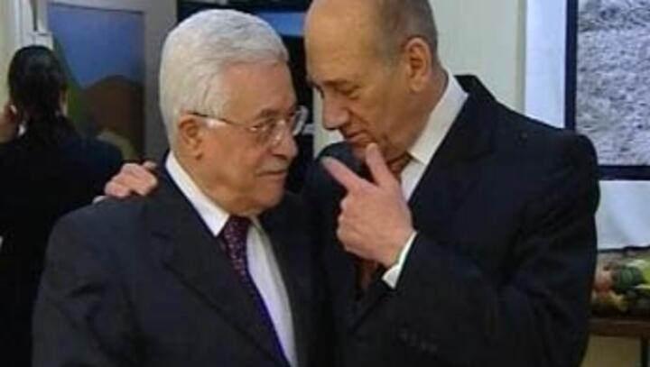 Mahmud Abbas ve Eski İsrail Başbakanı Ehud Olmert