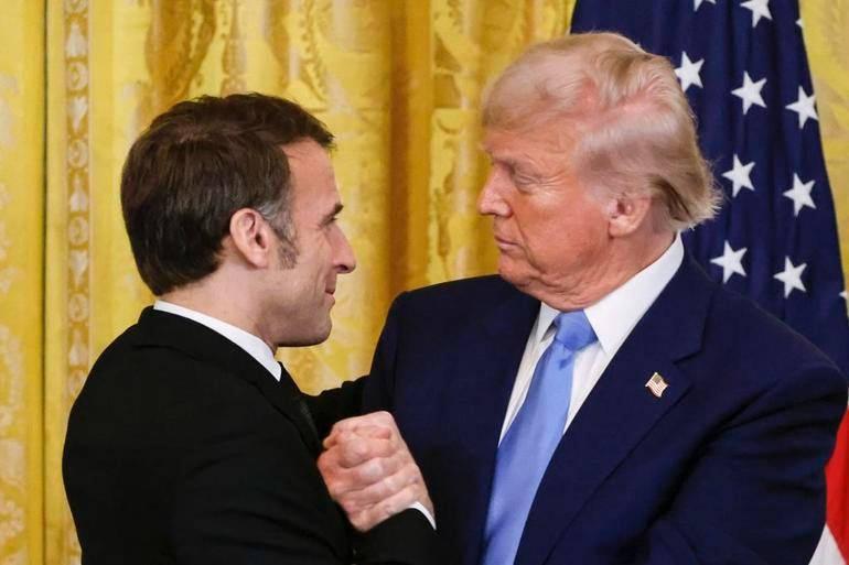 Fransa Cumhurbaşkanı Macron ve ABD Başkanı Trump