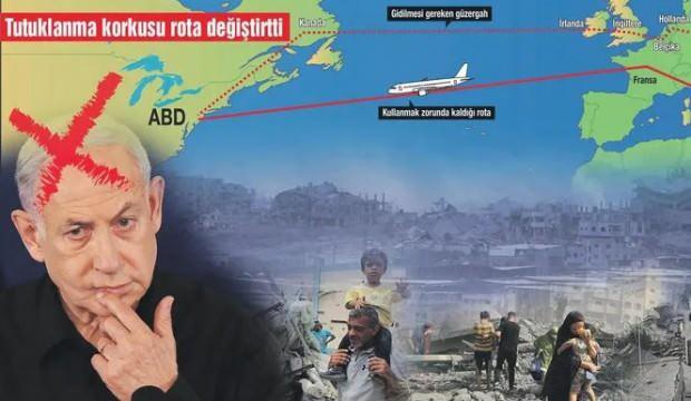 Netanyahu'nun kaçış güzergahı! ABD'ye giderken rota değiştirmek zorunda kaldı