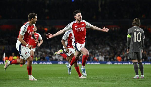 Real Madrid'i fena dağıttılar! Declan Rice'dan 12 dakikada iki muhteşem füze
