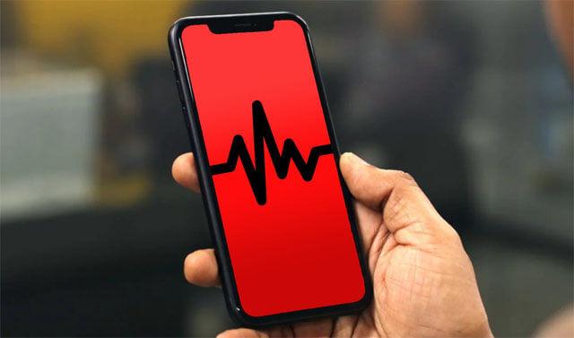 Telefonda deprem uyarı ekranı örneği