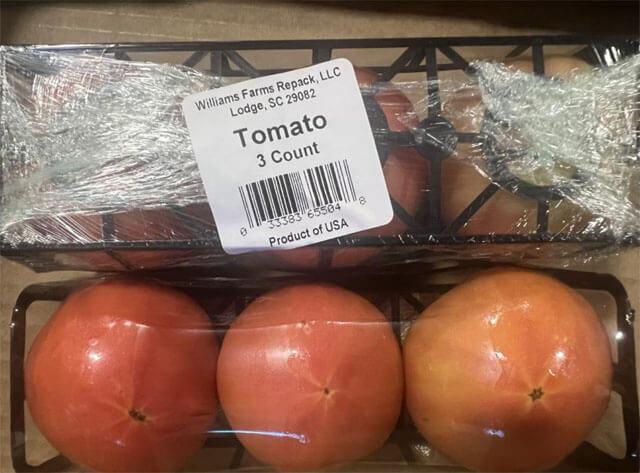 Toplatılan domates markası ve domatesler