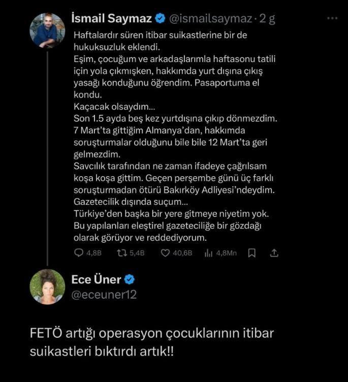 İşte Ece Üner'in skandal paylaşımı
