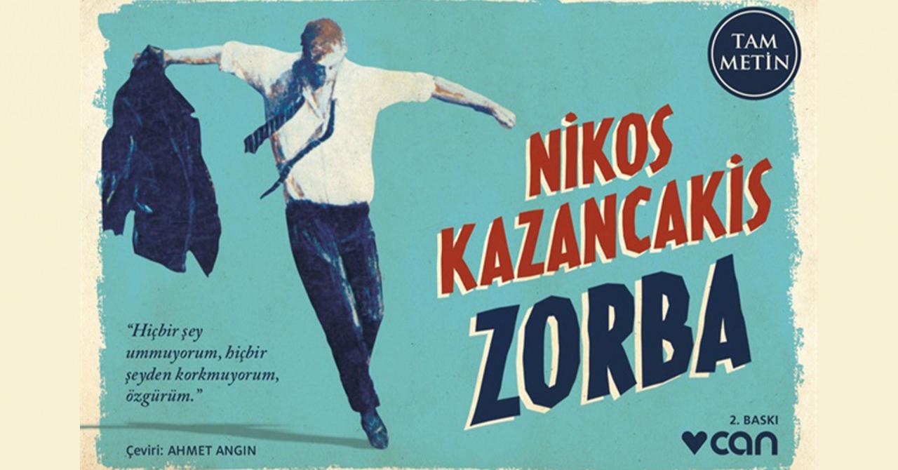 Nikos Kazancakis'in Zorba eserinin Can Yayınları baskısının kapağı