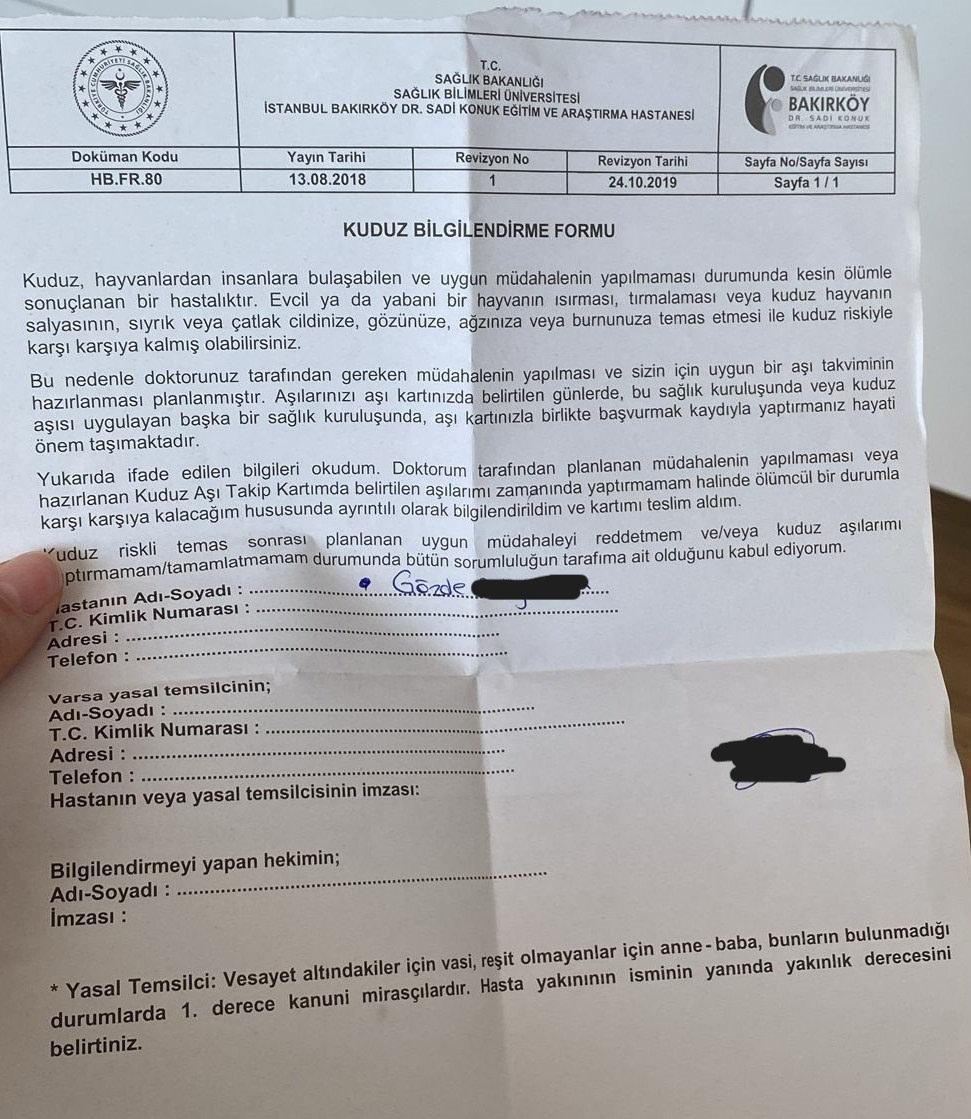 Gözde A. için hastanede hazırlanan 