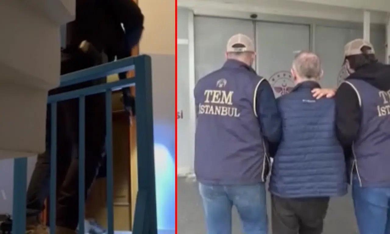 Etem Taş'ın gözaltına alındığı anlar.