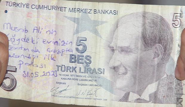Bahsi geçen para ve üzerindeki yazı...