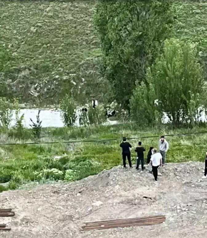 Haydar Çakmak'ın (40) ölü olarak bulunduğu dere yatağı. 