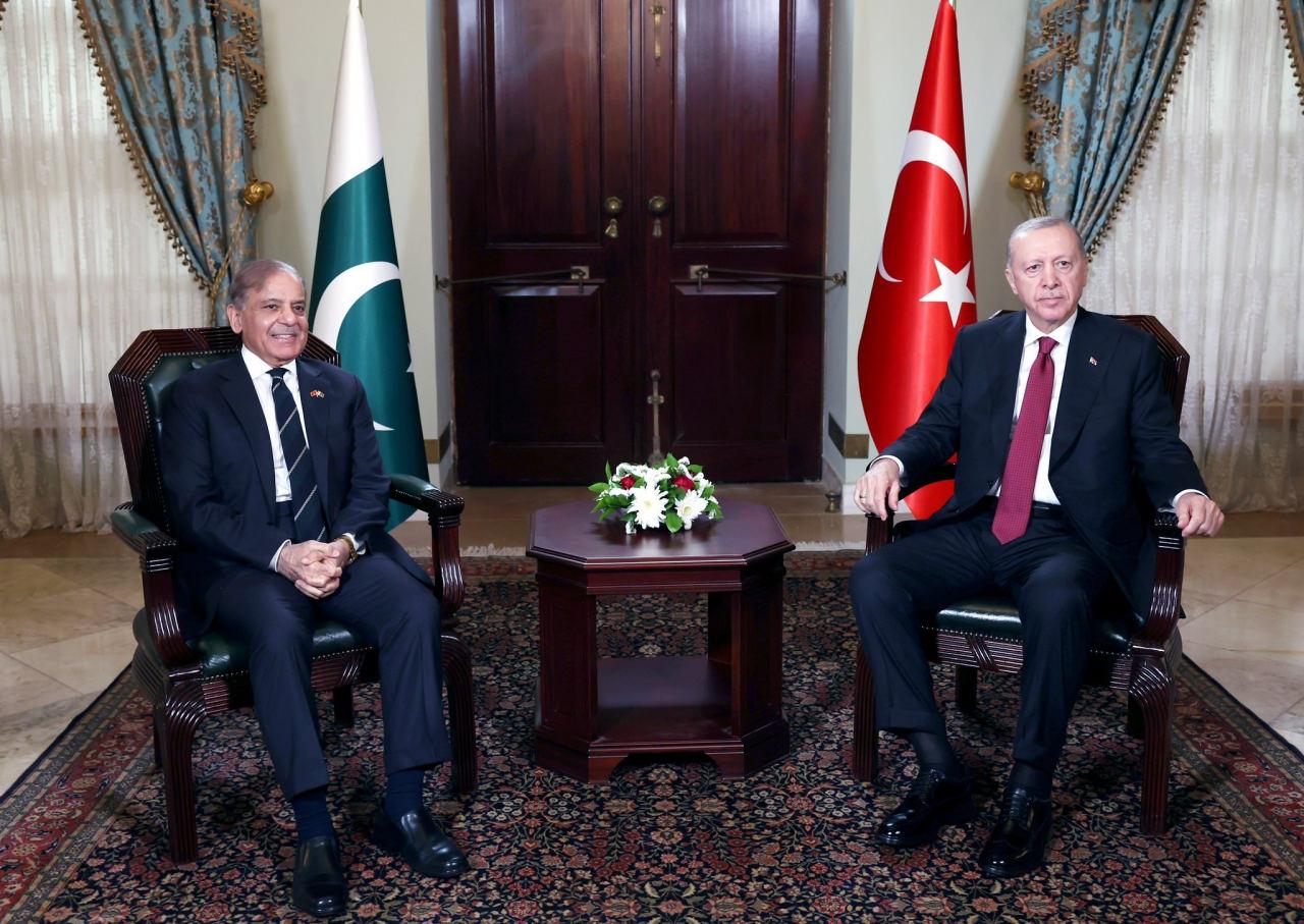 Cumhurbaşkanı Recep Tayyip Erdoğan - Pakistan Başbakanı Şahbaz Şerif