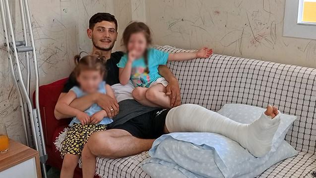 Samet Canlı ve çocukları. 