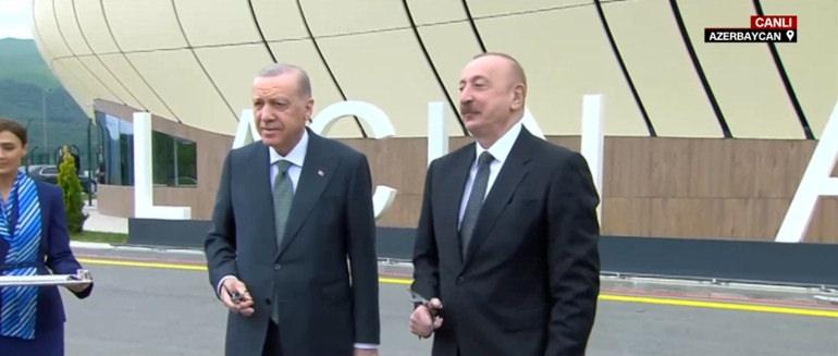 Erdoğan ve Aliyev açılışı birlikte gerçekleştirdi.