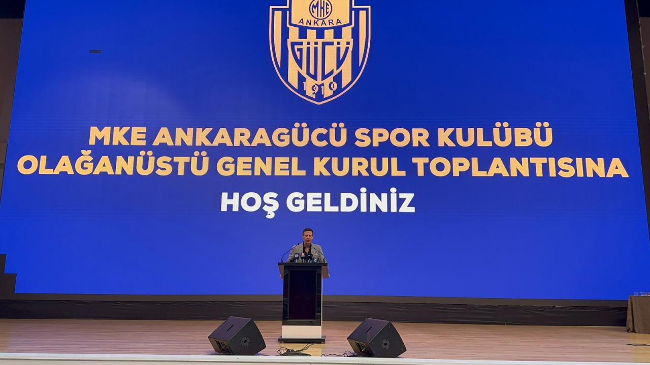 MKE Ankaragücü'nün olağanüstü kongresinden bir görüntü.