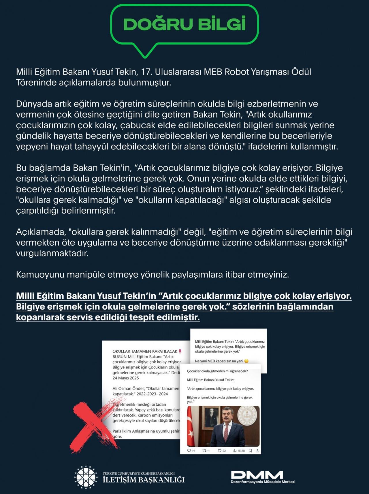 DMM'nin konuya ilişkin açıklaması
