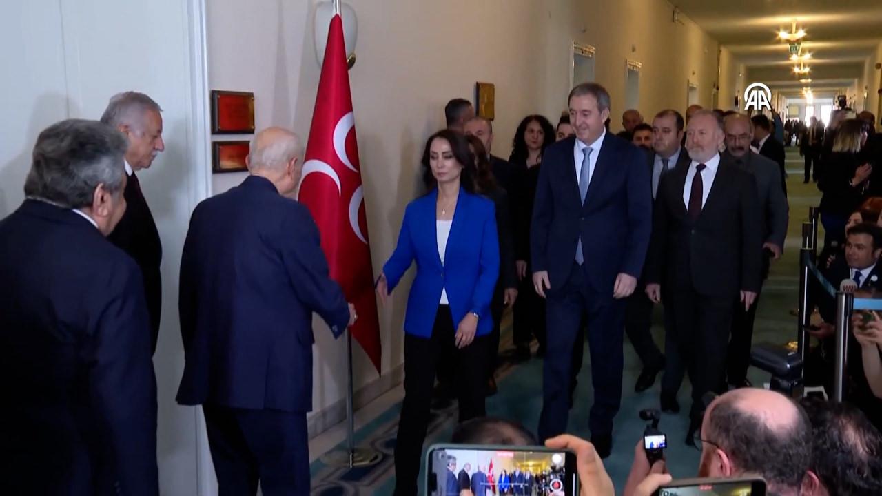 Bahçeli, DEM Parti heyetini karşıladı.