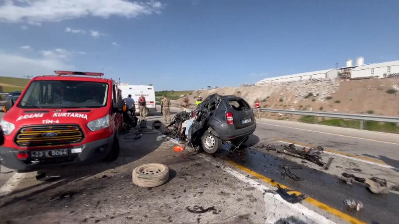 Kazaya karışan otomobilin son hali