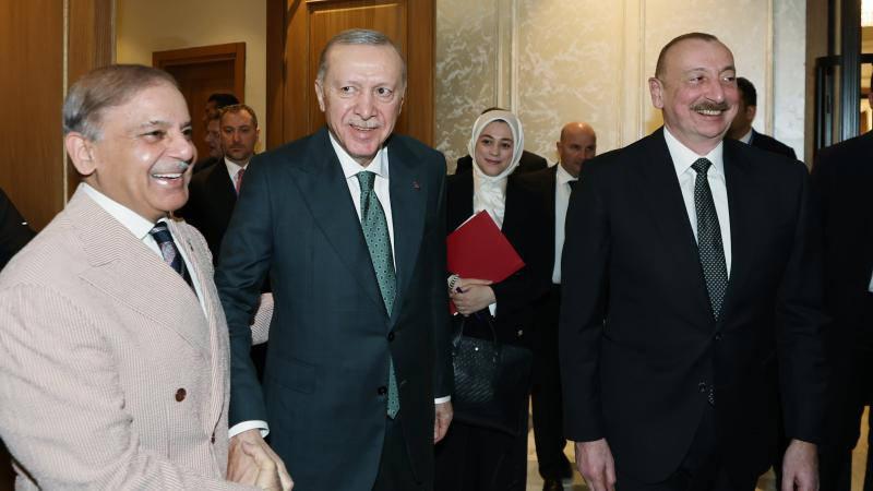 Cumhurbaşkanı Erdoğan, Aliyev ve Şahbaz Şerif ile görüştü