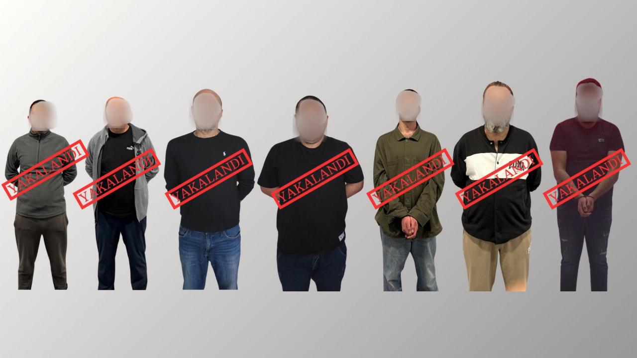 Yakalanan şüphelilerin fotoğrafları