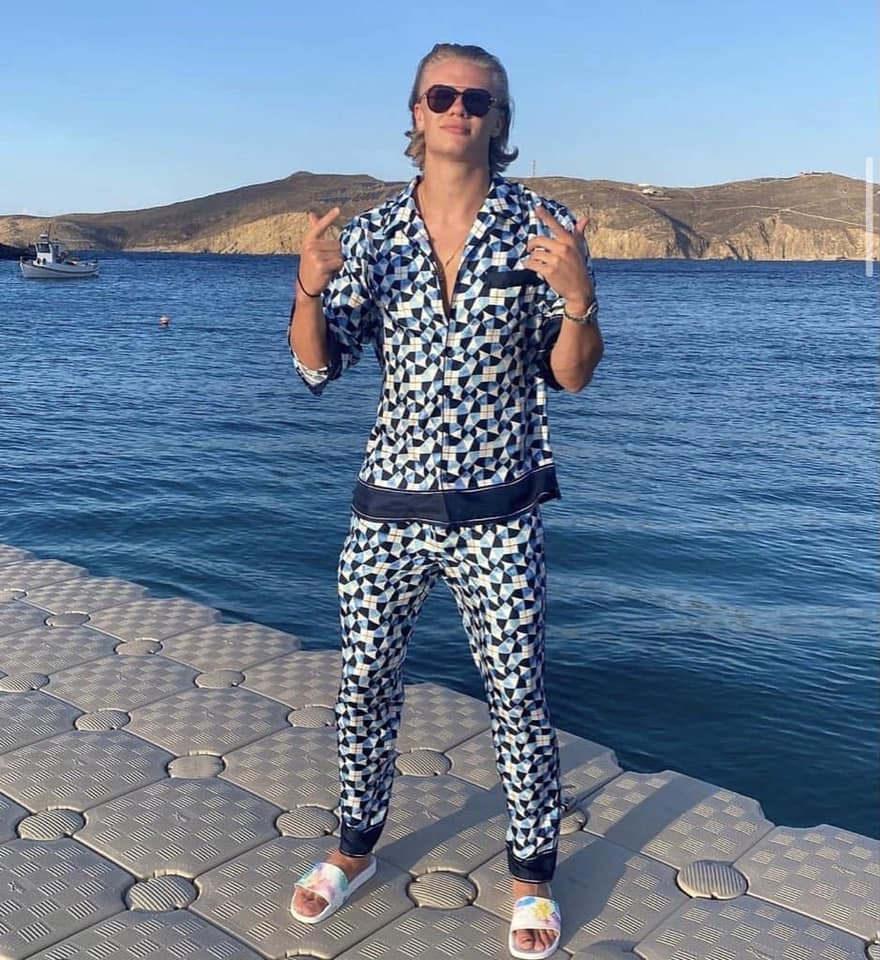 Haaland'ın Yunanistan tatilinden bir fotoğraf