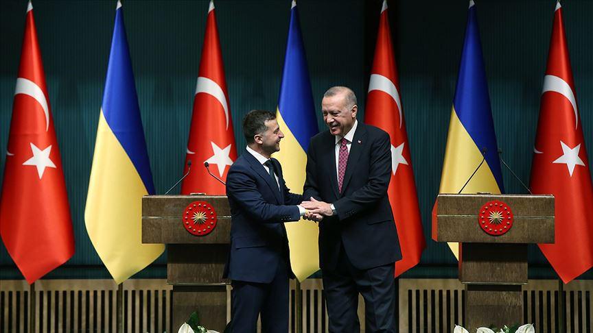 Ukrayna Devlet Başkanı Zelenskiy ve Cumhurbaşkanı Recep Tayyip Erdoğan