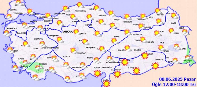 Yurt genelinde hava durumunun bugün açık olması bekleniyor. 