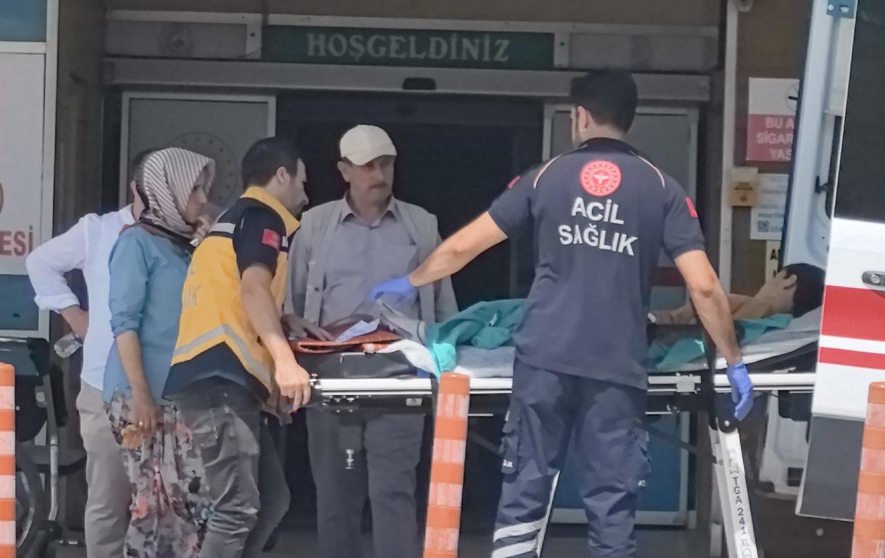 Çocuğun hastaneye kaldırıldığı anlar