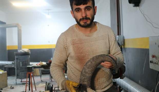 Eşi benzeri yok: Manda boynuzundan yaptı, 60 bin TL fiyat biçti