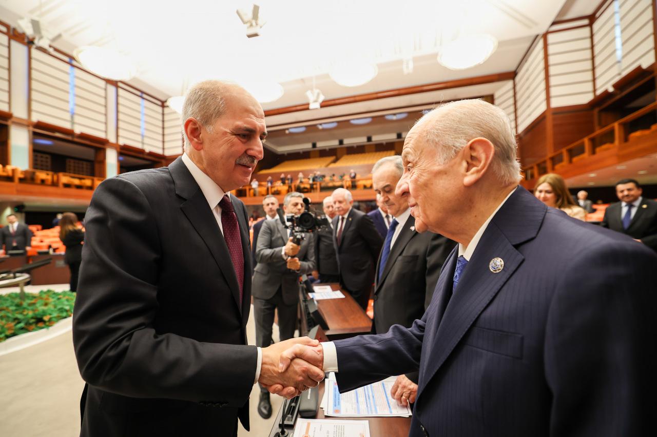 TBMM Başkanı Numan Kurtulmuş ve MHP Genel Başkanı Devlet Bahçeli