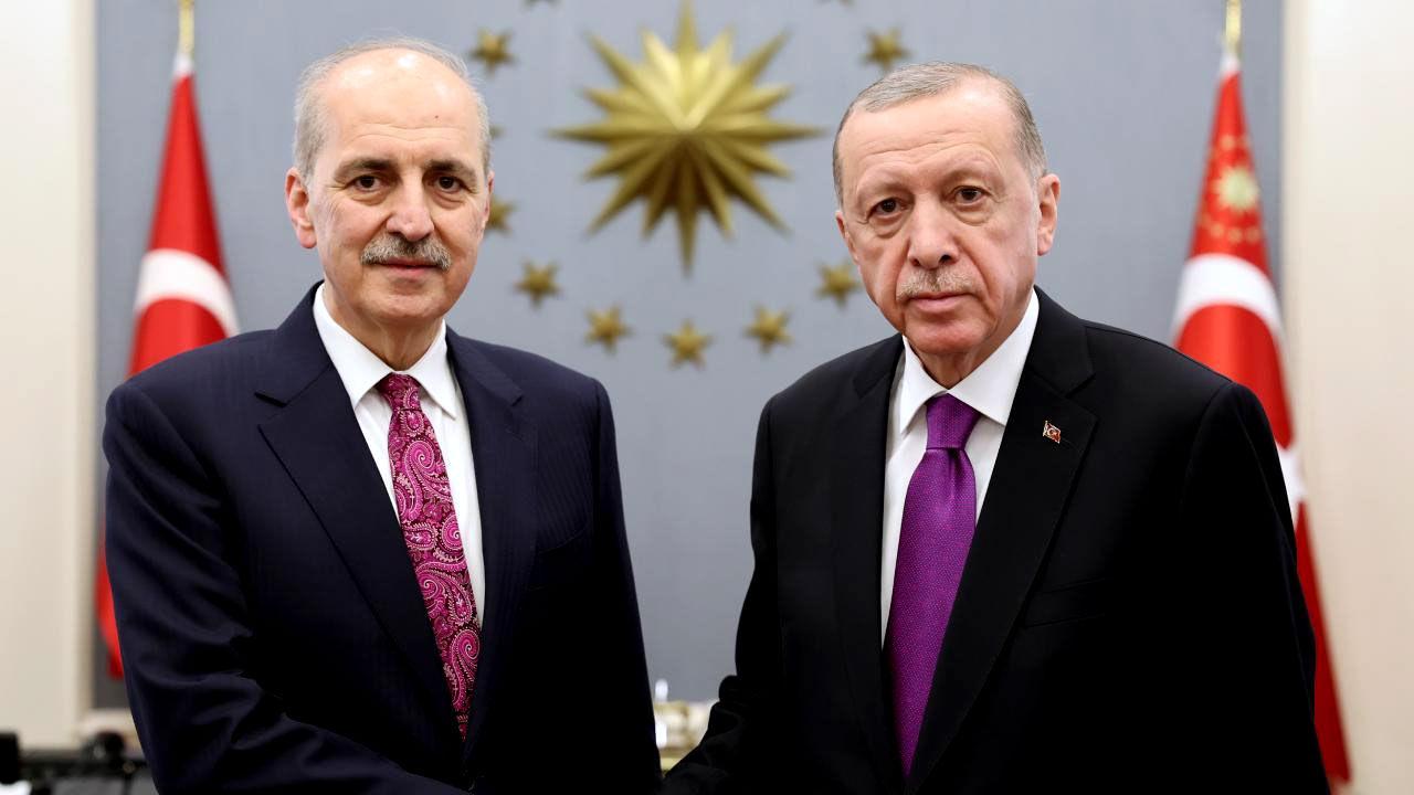Cumhurbaşkanı Recep Tayyip Erdoğan ve TBMM Başkanı Numan Kurtulmuş
