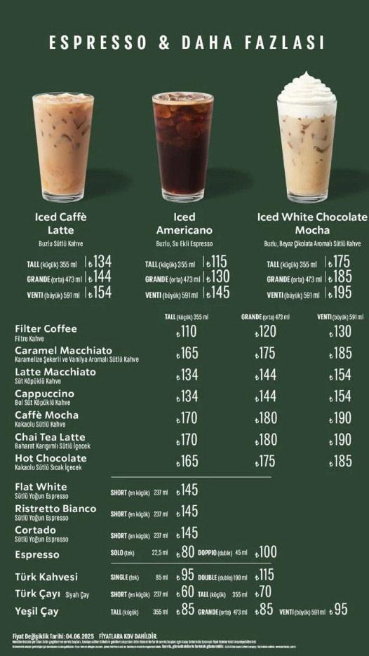 Starbucks'tan zam kararı: İşte yeni fiyat listesi