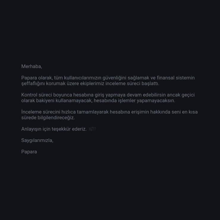 Papara hesaplarında inceleme başladı, bakiyelere geçici bloke geldi