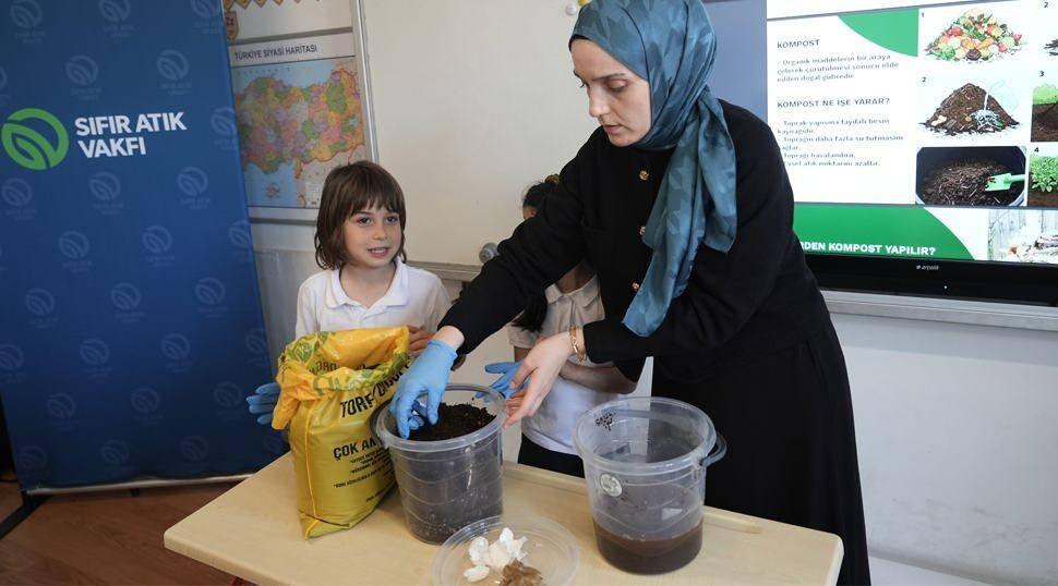 Sıfır Atık Vakfı'ndan, okullarda sıfır atık yönetimine ilişkin farkındalık eğitimi