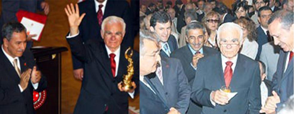 Gazi Yaşargil'in Meclis tarafından aldığı Onur Ödülü töreninden...
