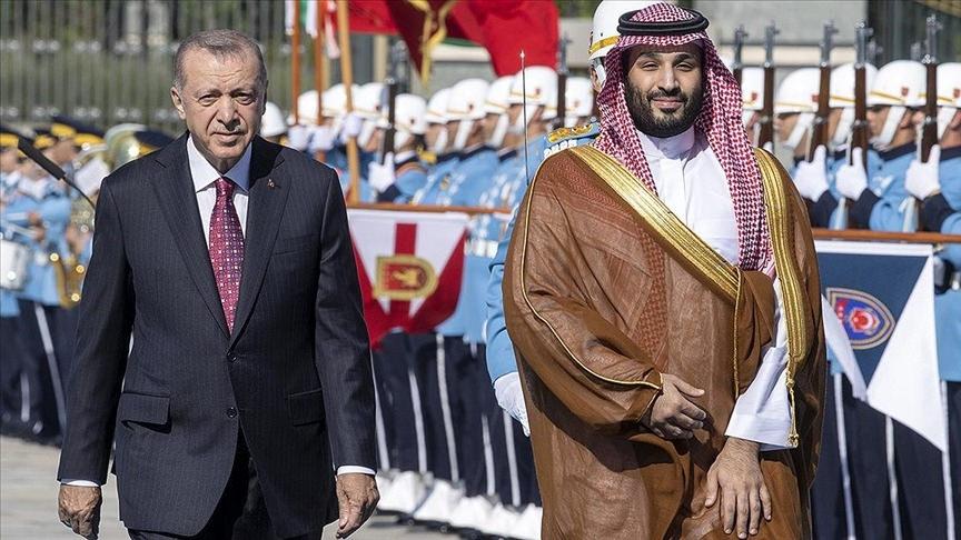 Cumhurbaşkanı Recep Tayyip Erdoğan ve Suudi Arabistan Veliaht Prensi Muhammed bin Selman