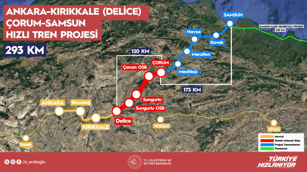 Ankara-Kırklareli | Çocum-Samsun Hızlı Tren Projesi