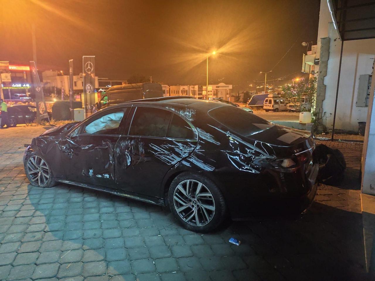 Aracın branda ile örtüldüğü görüntü