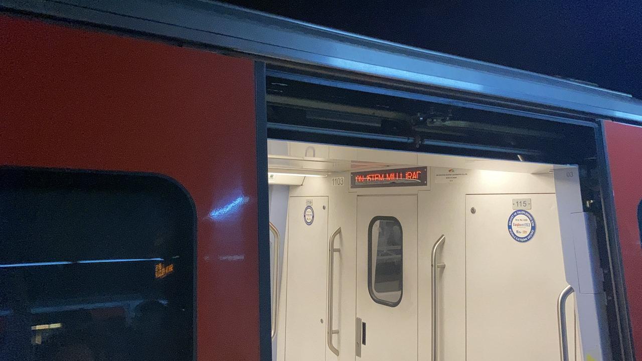 Ankara'daki metro arızasından görüntü