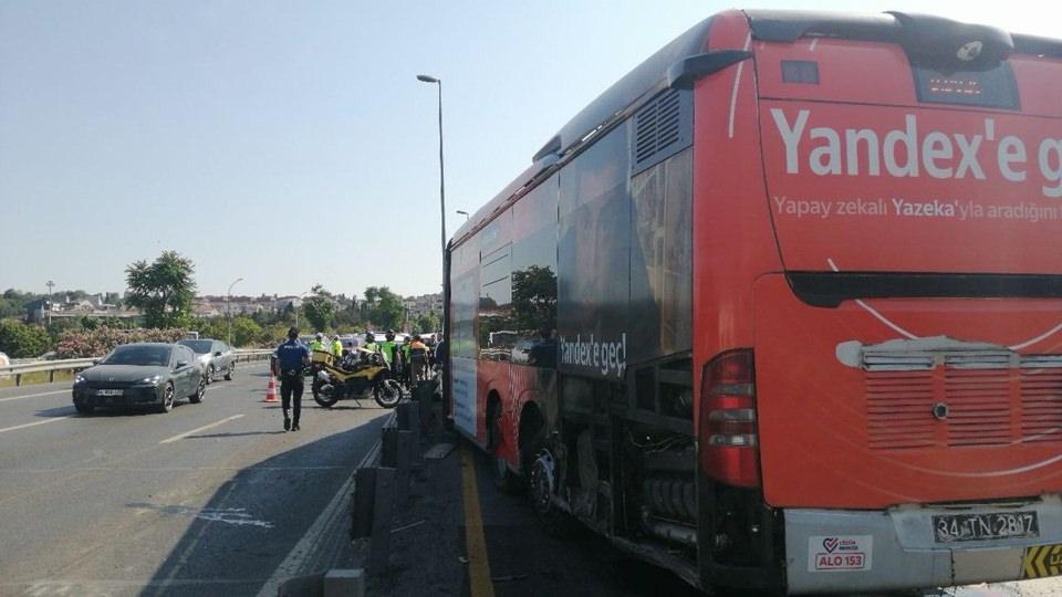 İstanbul'da metrobüs kazası.