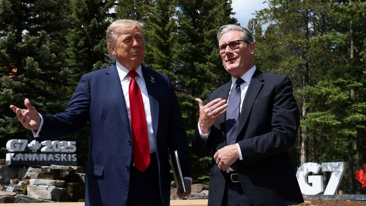 ABD Başkanı Trump, Starmer ile görüştürkten sonra basın mensuplarına konuştu