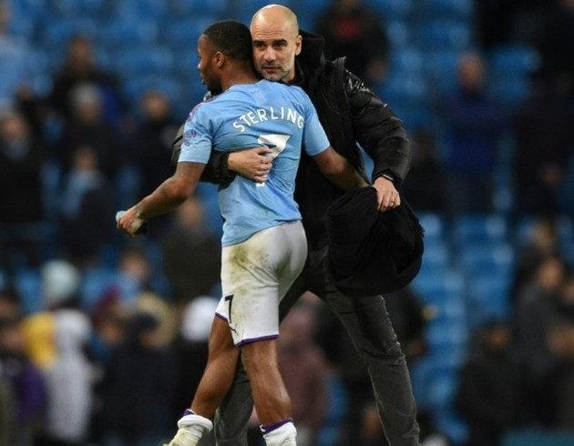 Raheem Sterling ve Pep Guardiola