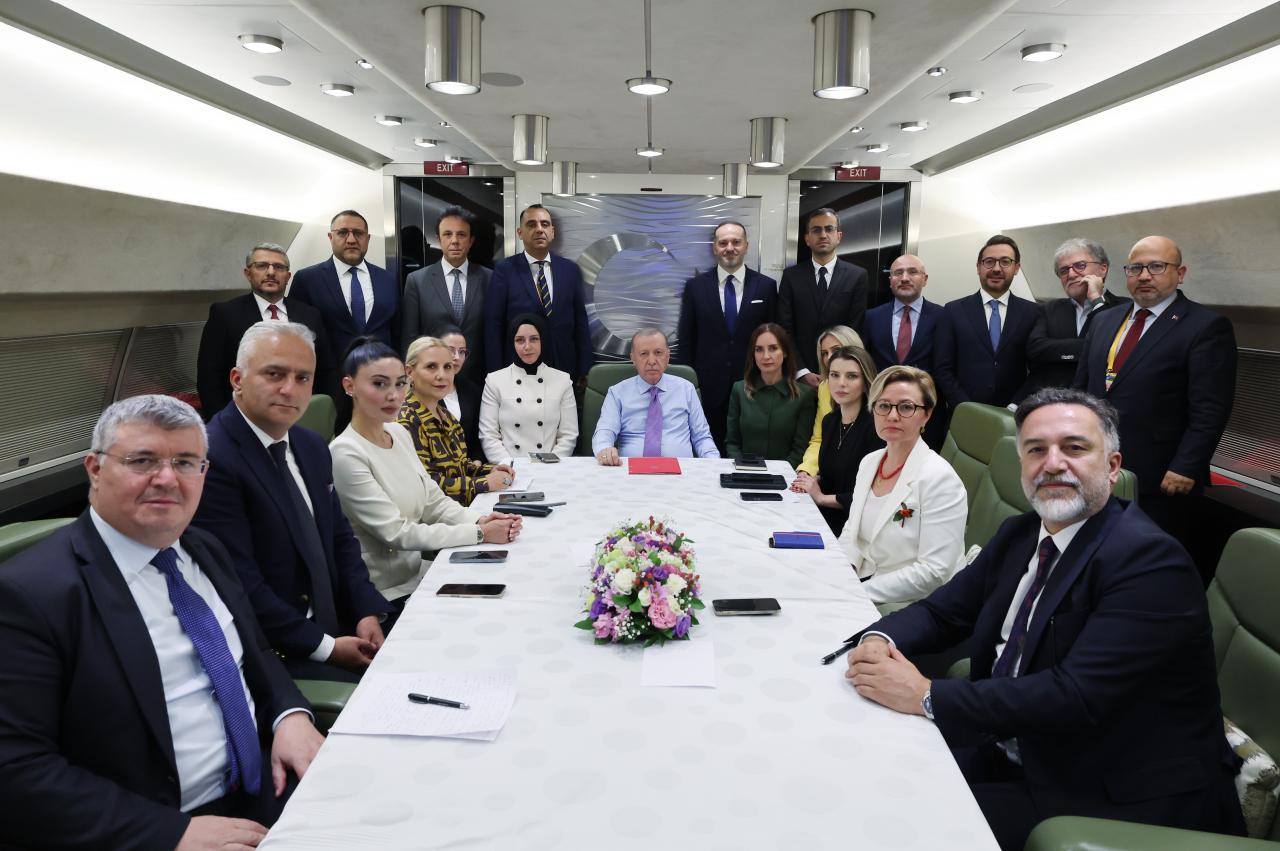 Cumhurbaşkanı Erdoğan ve basın mensupları