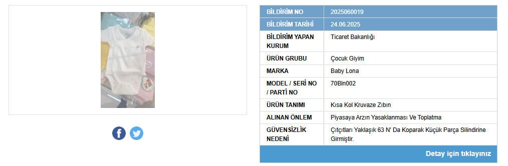 Gübis Üzerinde Yayımlanan "Baby Lona" Marka Zıbının Toplatılma Nedeni