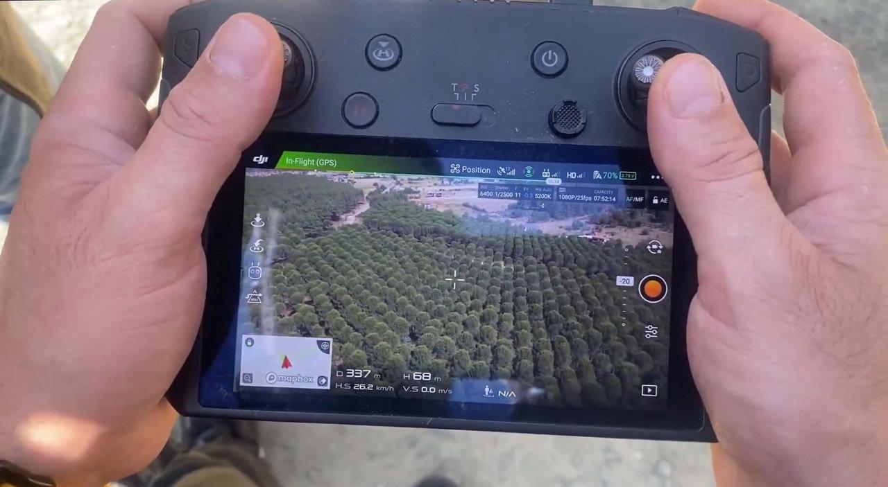 Devriye de drone kullanıldığı görüntü