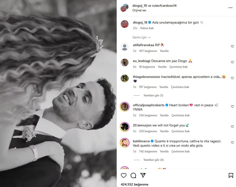 Hayatını kaybeden Jota'nın son Instagram paylaşımı